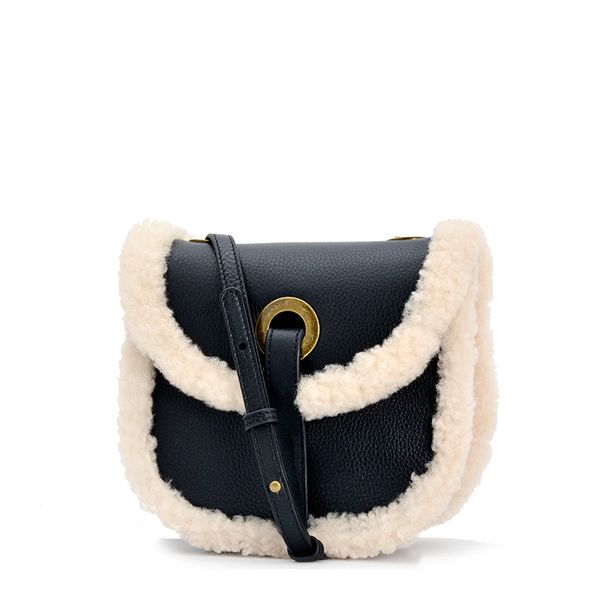

slanted bag woman 2019 fashion wool small bag saddle
