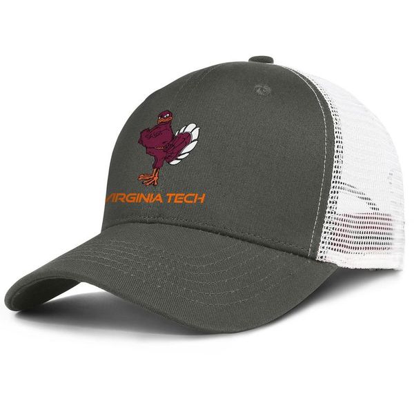 

virginia tech hokies basketball logo mens and womens adjustable trucker meshcap designer sports team trendy baseballhats gray football, Blue;gray