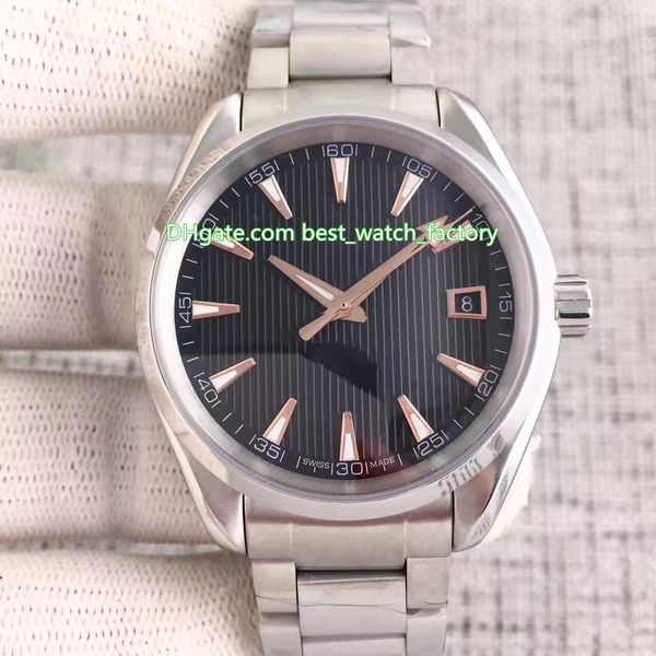 

8 style watch 41.5mm aqua terra 150m 231.10.42.21.01.001 316 steel asia cal.8500 movement transparent automatic mens watches, Slivery;brown