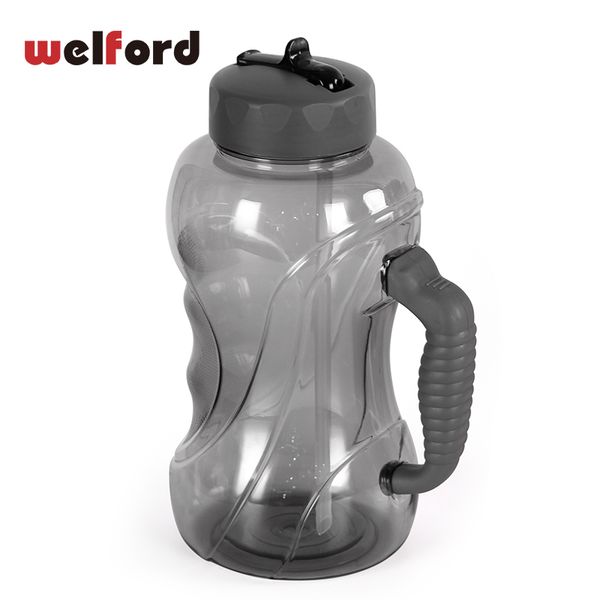 

1500ml large capacity water bottle with straw and handle leak-proof cap plastic big water bottle for outdoor sports bpa free