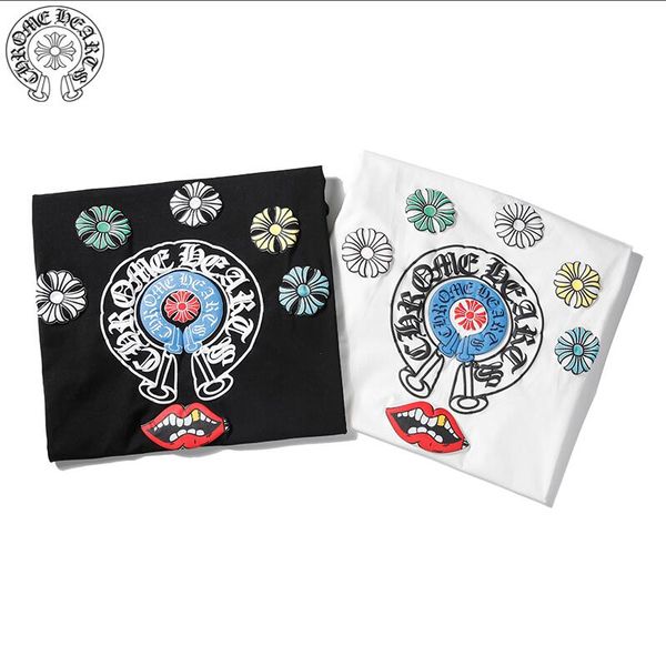 

explosion short-sleeved women's cotton solid color ring striped letters animal print casual shirt short-sleeved sweater bear print--5, White