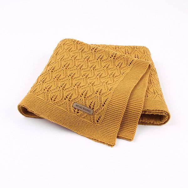 

baby blankets knitted cotton solid color newborn baby sleeping bed stroller blanket covers soft infantil swaddle wrap multi-use