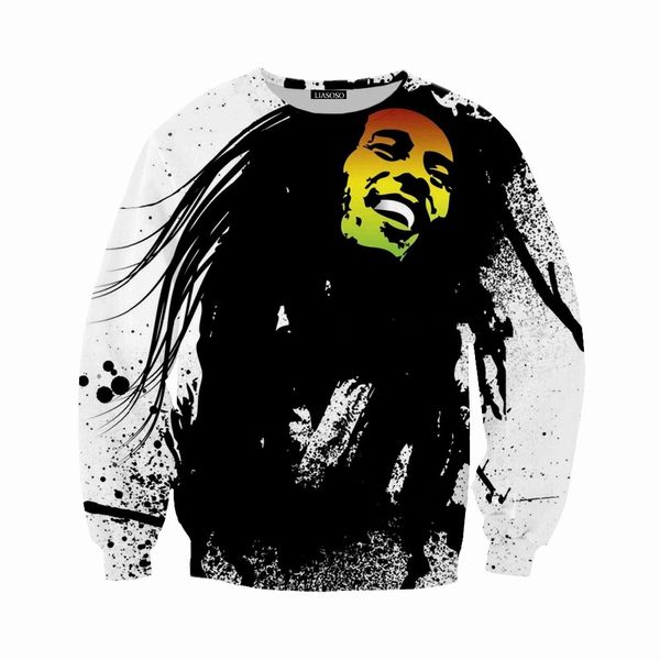 

fashion singer reggae bob marley sweatshirt men women 3d print 3d funny long sleeve tracksuit pullover outerwear casual w57, Black