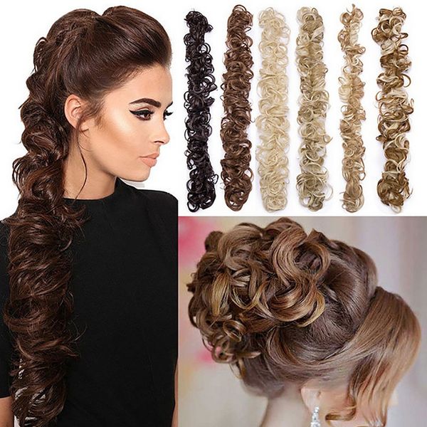2019 Women Horsetail Long Hairpieces Ponytail Hair Piece Wrap