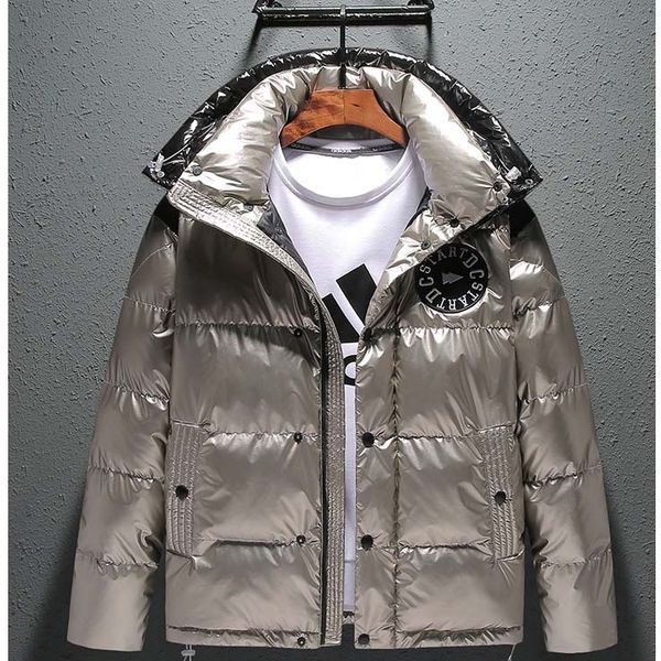 

19fw european american мужские зимние куртки уличной моды классический инструмент с покрытием вниз хлопка высокого качества письма напечатан, Black