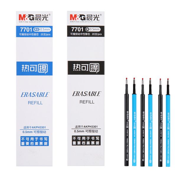 

4 pcs/lot erasable pen refill 0.5mm blue/black ink office press magic gel pen for student school stationery writing tool gift, Black;red