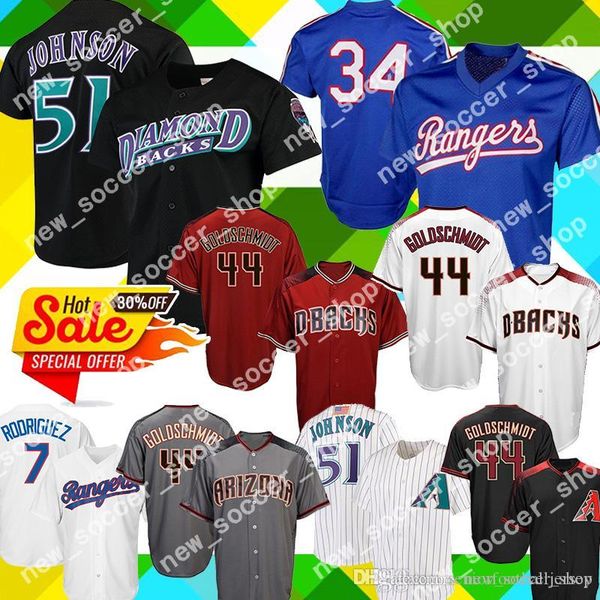 

Arizona 51 Randy Johnson Diamondbacks 44 Paul Goldschmidt Jersey Texas Rockies Mens Rangers 34 Nolan Ryan 7 Ivan Rodriguez Baseball Jerseys