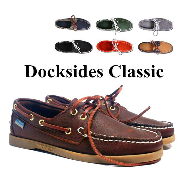 

2021 docksides shoes-men genuine leather casual shoes men fashion boat shoes 6#22/20e50, Black