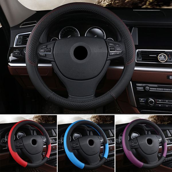 

38cm pu leather car steering wheel cover universal for four seasons fashion steering wheel cover