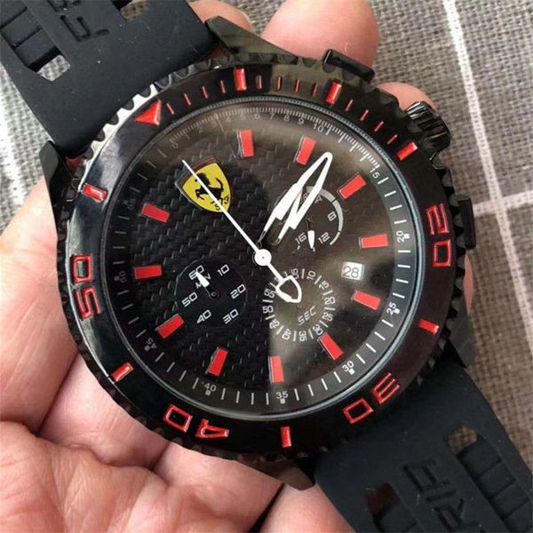 

sports car sports watch luxury men's watches 42mm quartz satch luxury watches relojes clock sports brand wristwatch, Slivery;brown