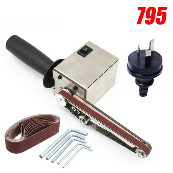 

24v 300w mini electric belt sander grinder polishing machine sanding belts sharpener set 775 / 795 us uk au eu