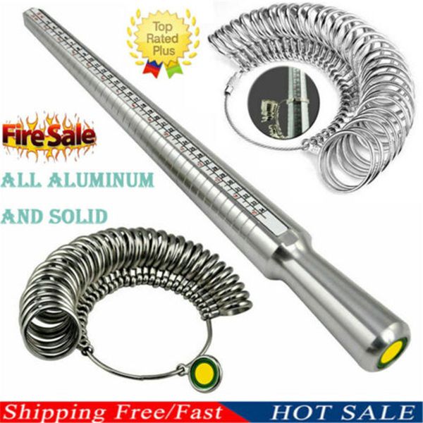 

metal ring sizer set measuring ring with rings mandrel sizer finger sizing measuring stick jewelry tools set