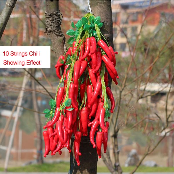 2019 5 Strings Simulation Red Chili Home Decorations Artificial
