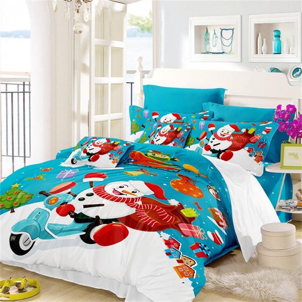 

cartoon snowman bedding set colorful gift christmas duvet cover set twin king  bed cover kids bedclothes home decor d45