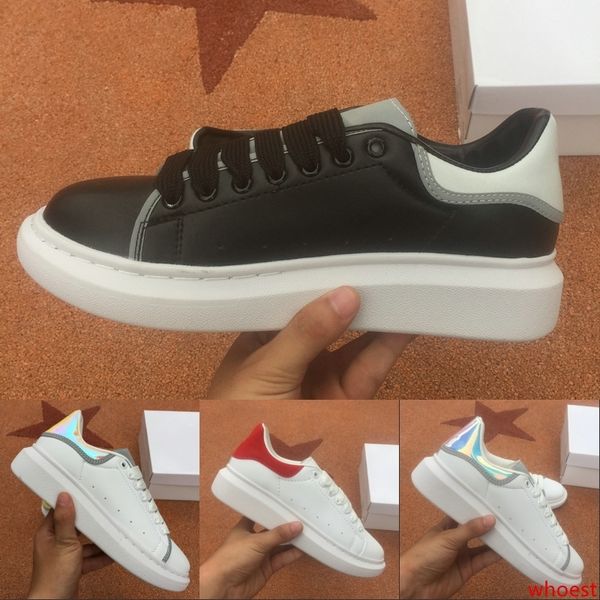 

reflective triple black white luxury designer men casual shoes mens womens fashion sneakers party platform shoes velvet chaussures sneaker