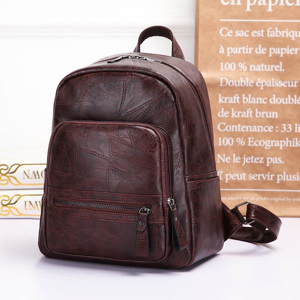 

both shoulders package tide middle school student soft noodles backpack 2019 travelling bag