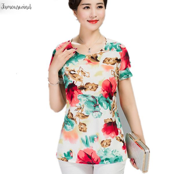 

women t shirt plus size tshirt women 4xl print short sleeve milk t shirt fashion middle age mother clothing vestidos, White