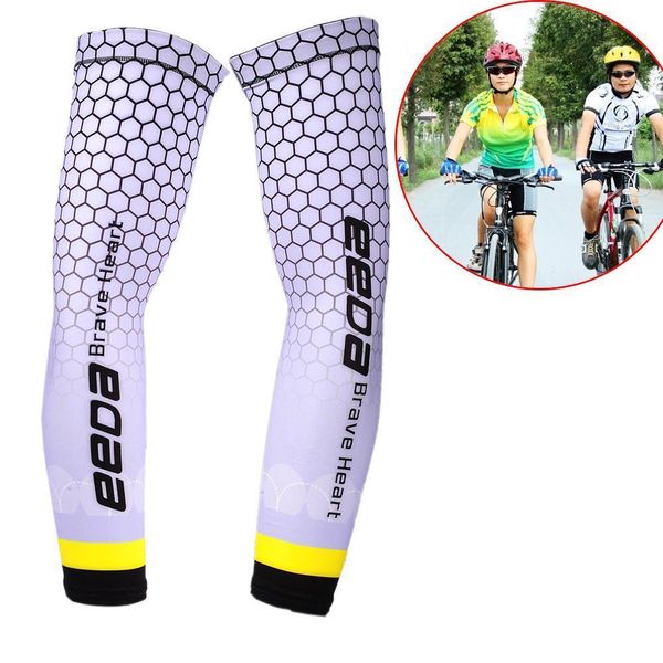 

2pcs breathable uv protection running long arm sleeves fitness basketball elbow pad sport cycling outdoor arm warmers cover, Black