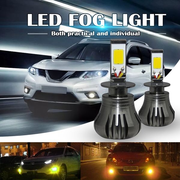 

monochrome 3000k yellow h3 car led fog light for car truck suv fog lamp position