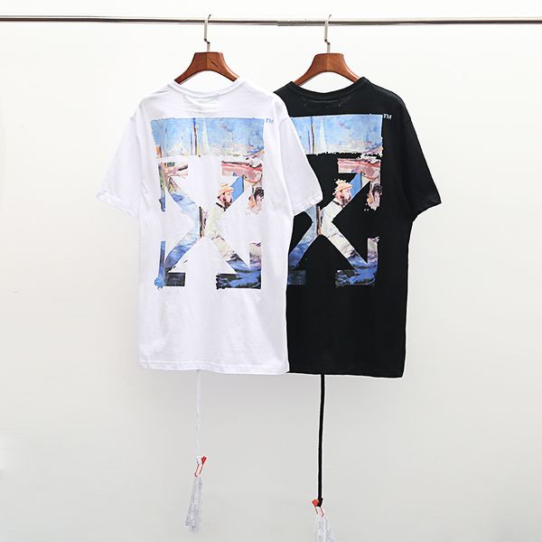 

new arrivals mens designer summer t shirt reflective painting t-shirt tee more colour size s  l xl european american version quality, White