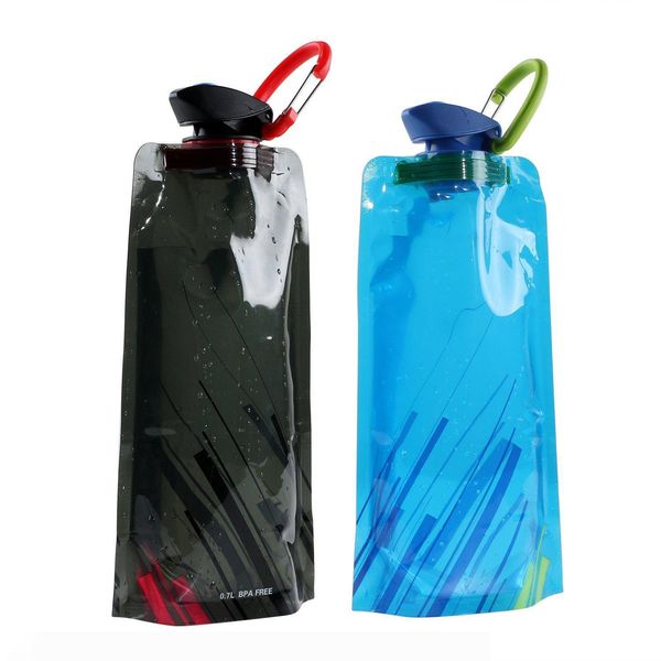 

collapsible water bottle portable reusable water bag water container