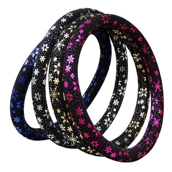 

adeeing steering wheel cover 4 seasons car steering wheel cover shiny snowflake anti-slip for 37-38cm car steering-wheel