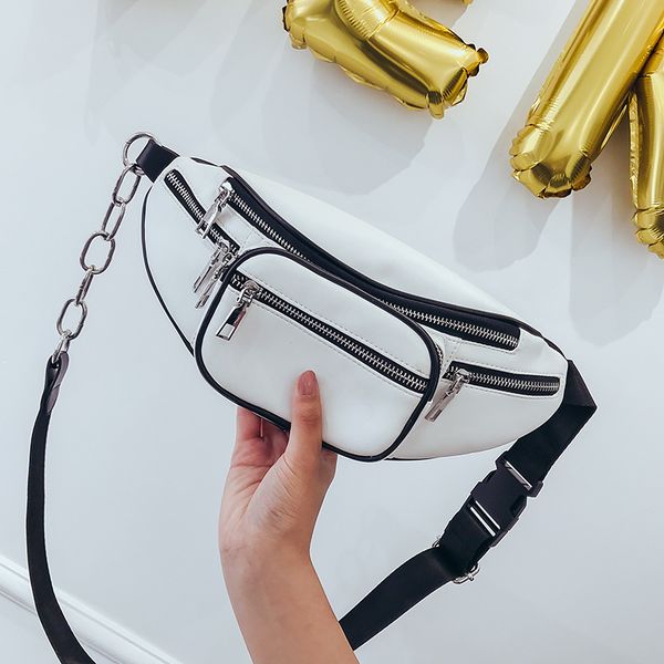 

2019 new women waist bag multifunction women waist pack fashion leather phone bags small belt bag cool fanny packs 2 colo