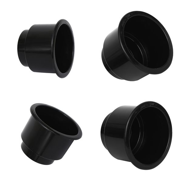 

4x new black abs cup bottle insert marine truck universal 2 sizes