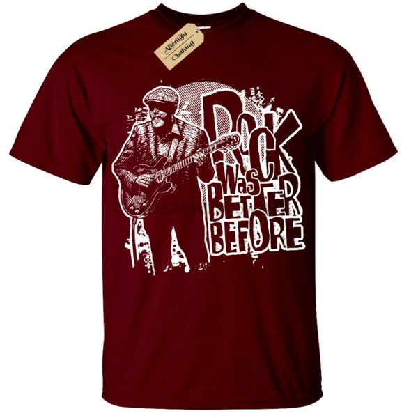 

рок был лучше, прежде чем mens t-shirt гитарной музыки певица ролл старый ретро жилет, White;black