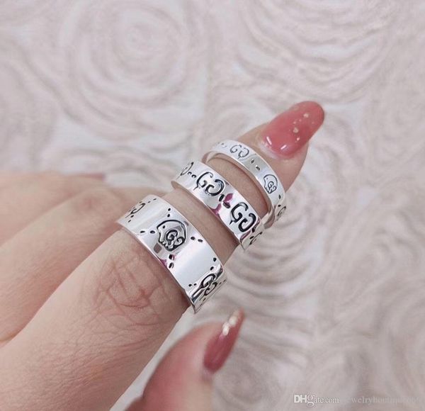 

s925 pure silver engagement trendy ring design for man and women new real fashion wedding rings charm jewelry gift ps5453