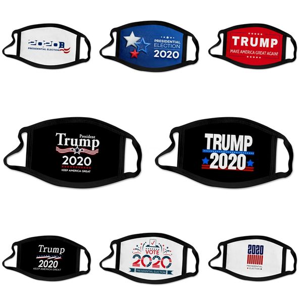 

designer trump masks half face anti haze mouth er masks washable breathable fashion print women man party mask outdoor cycling masks #783, Black
