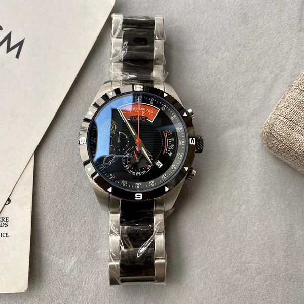 

2020 wholesale luxury watch, designer watches, men's quartz watch, multi-function chronograph, waterproof, 43mm, delivery, Slivery;brown