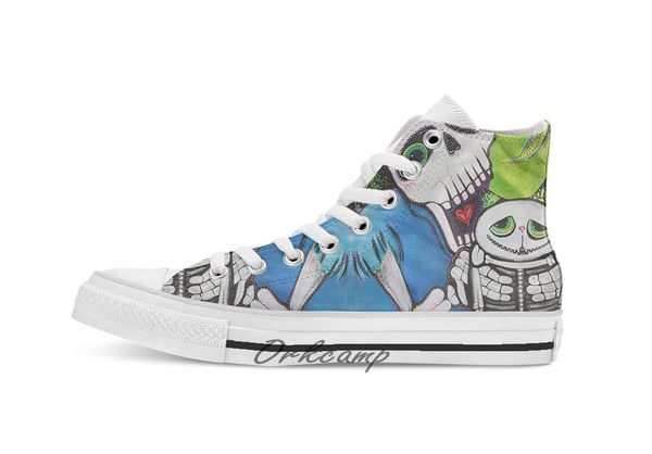 

sugar cat guardians custom casual high lace-up canvas shoes sneakers drop shipping