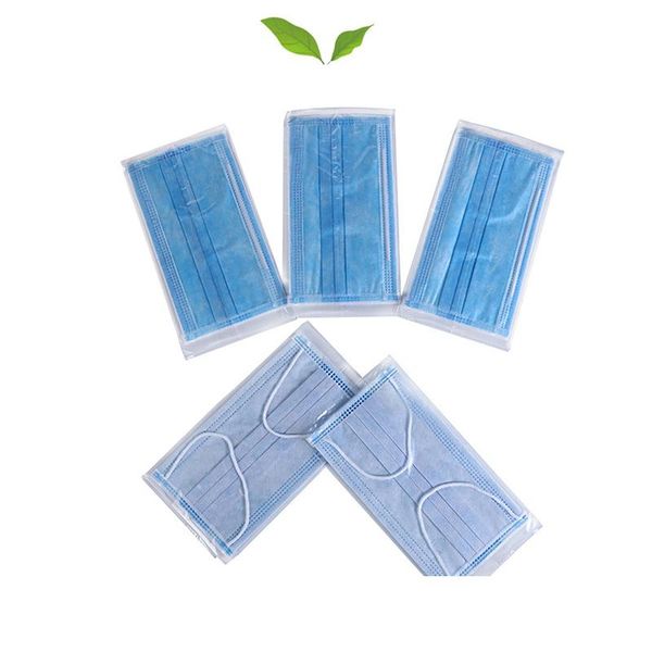 

50pc disposable mask 3 layer earloop dust mouth masks cover 3ply non-woven anti dust mask soft breathable safety face masks