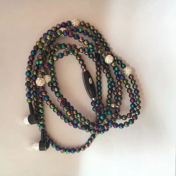 

Бриллиантовый Наушник Жемчужные Бусы Ожерелье Наушники с Микрофоном Модные Девушки Телефон Наушники Гарнитура 3,5 ММ Разъем для MP3 iPhone iPod Телефоны Android