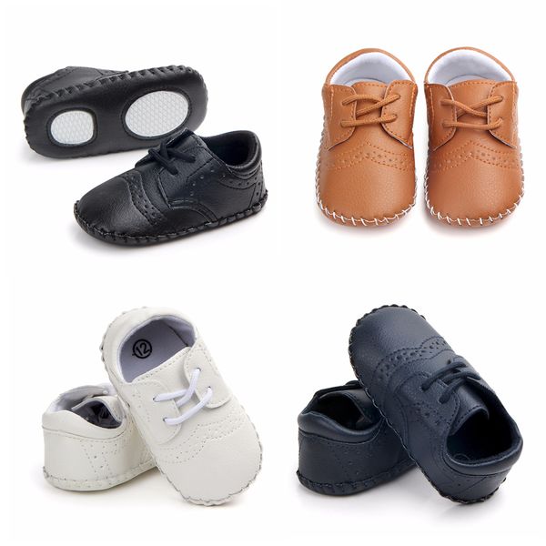 

wholesaleblack baby shoes with rubber sole for outdoor baby boysneakers infant white leathershoe boy moccasin handmad shoes
