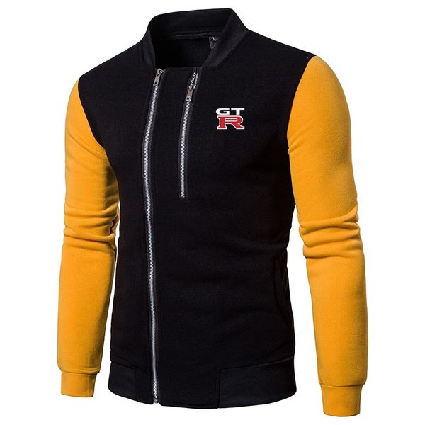 

2020 new mens printing gtr car logo jackets spring autumn casual coats bomber zipper slim fashion male outwear brand clothing, Black;brown