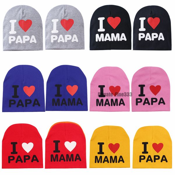 

cute baby теплая вязаная шапка мода малышей любви папа мама печати шапочка на открытом воздухе дети шляпа путешествия, Yellow