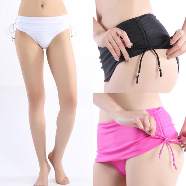 

women lady swimwear bandage pure silk briefs panties lace up bathing costume low rise swim costume swimsuit