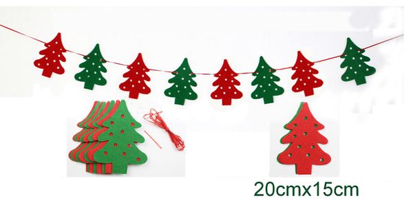 

5 sets/lot merry christmas garland bunting banner christmas party decoration prop