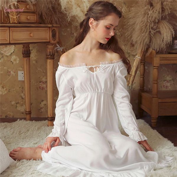 

slash up lace robes sleep wear night dress vintage nightgown long sleeve nightdress white cotton sleepwear women nightshirt t347, Black;red