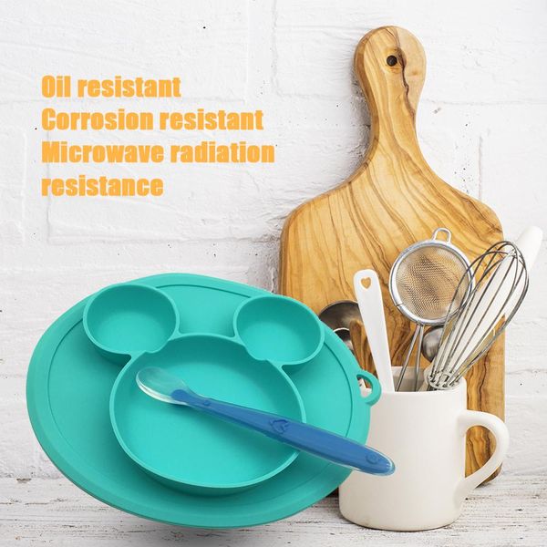 

baby feeding bowl kids silicone dinner plate suction cup hanging hole lid baby tableware suction bpa feeding baby dish