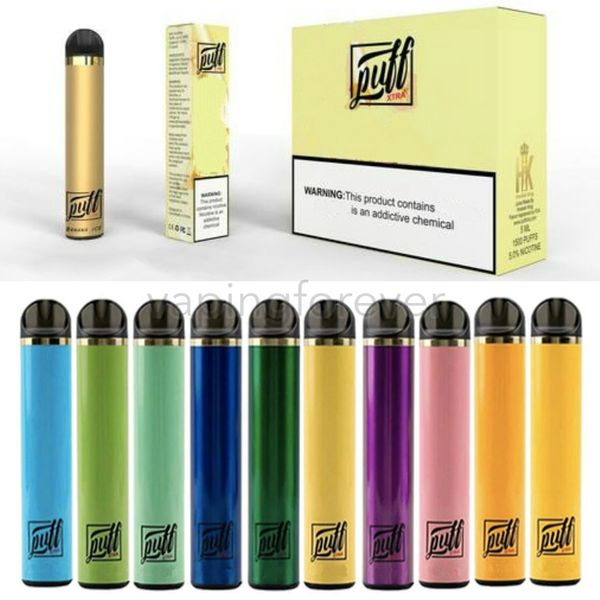 

Puff Bar Xtra Disposable Device 1500 puffs Vape Pod Pen 280mAh 10 Colors Disposable E Cigarettes Vape Kits With Security Vaporizer