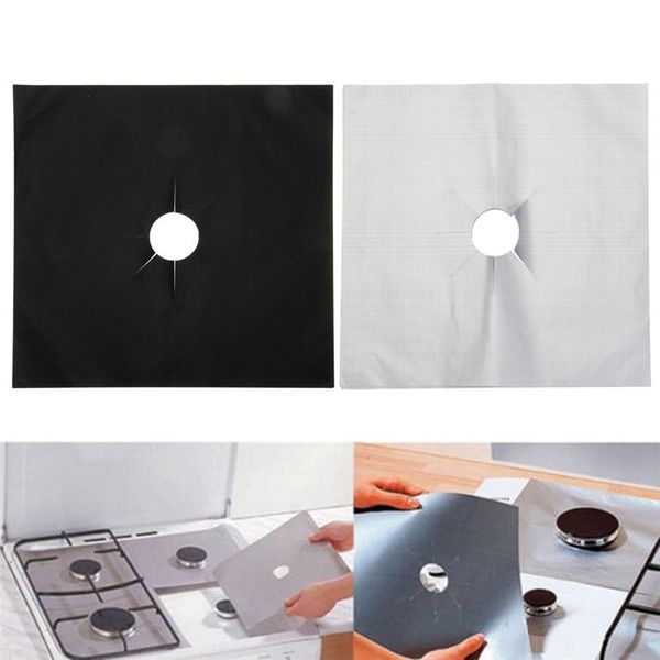 

4pcs/set reusable stove protectors gas stove burner cover liner mat kitchen tools fit almost gas stoves