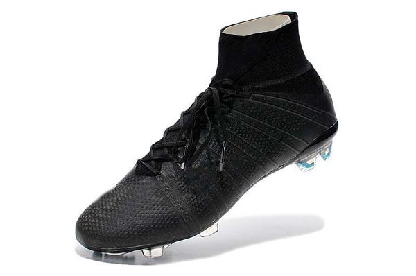 

mens/woman/kids football boots superfly v tf/ic/fg cr7 dark black soccer shoes