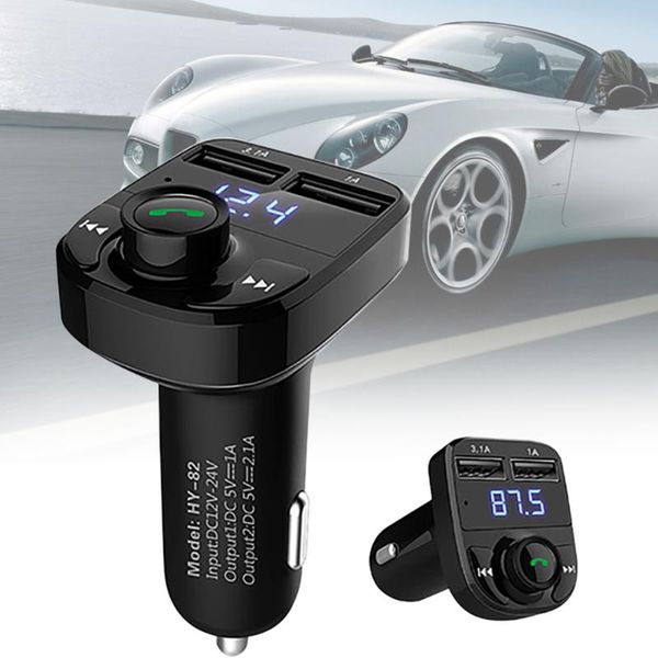 

hy-82 dual usb car bluetooth hands-mp3 car charger fm transmitter