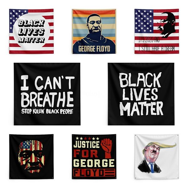 

150*150cm i cant breathe blanket george floyd printing tapestry black lives matter household wall banner #qa71540
