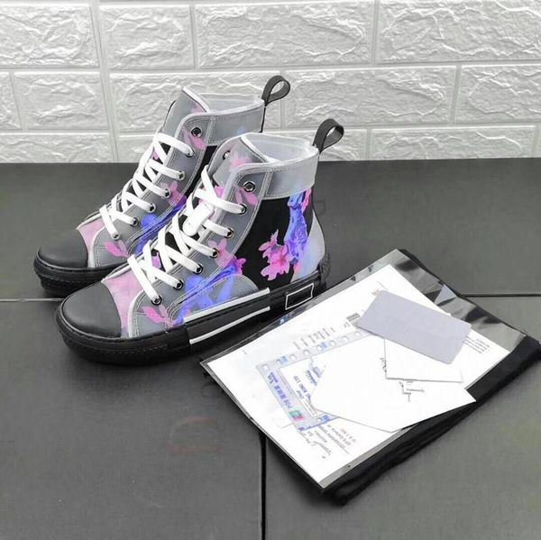 

b23 high-sneakers in oblique mens designer sneaker women trainer shoes size 35-44 mn189607, Black