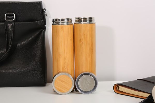 

500ml original bamboo tumbler with tea infuser & strainer bamboo tea tumbler travel mug 17oz stainless steel thermos tea bottle