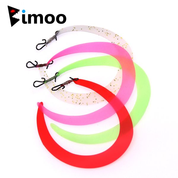

bimoo 10pcs size m pretied wiggle tail with quick snap for fishing lures fishing flies streamers trout bass pike saltwater fish